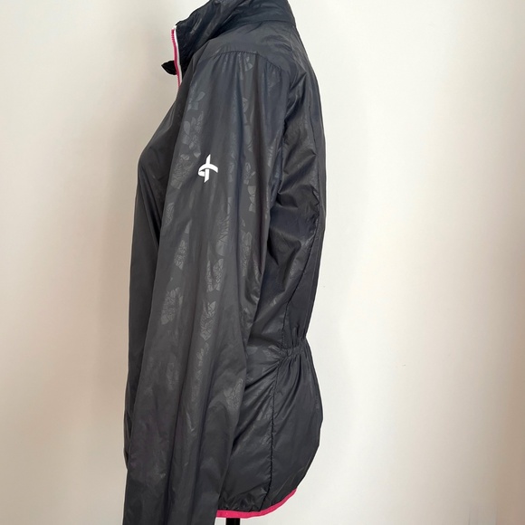 Windbreaker – Charcoal Gray with Pink Trim - Picture 6 of 15